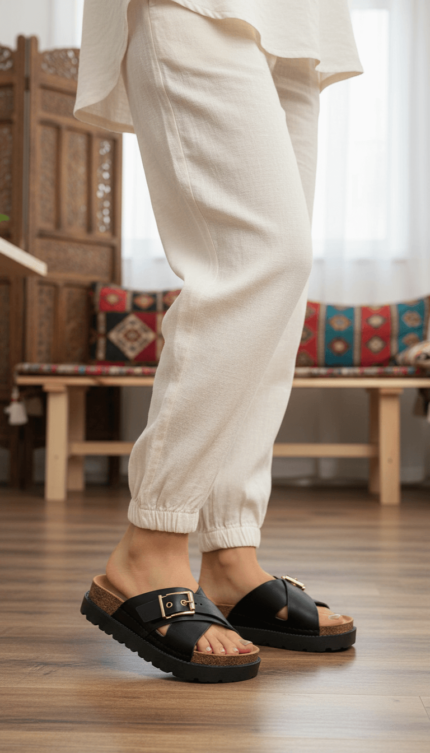 Black Formal Slipper For Women PU0391 - View 1