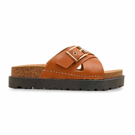 Brown Formal Slipper For Women PU0391 - View 2