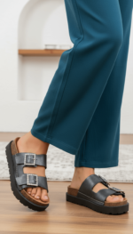 Grey Formal Slipper For Women PU0392 - View 1