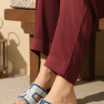 Blue Formal Slipper For Women PU0443 - View 1