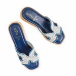 Blue Formal Slipper For Women PU0443 - View 5
