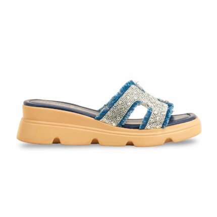 Blue Formal Slipper For Women PU0443 - View 2