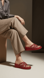 Maroon Formal Slipper PU0520 - View 1