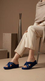 Blue Formal Slipper PU0521 - View 1