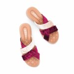 Maroon Formal Slipper For Ladies PU0567 - View 5