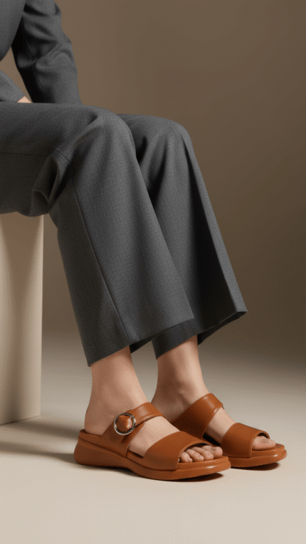 Tan Formal Slipper PU0579 - View 1