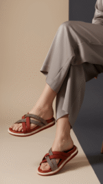 Maroon Formal Slipper For Ladies PU0584 - View 1