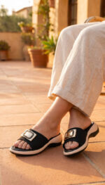 Black Formal Slipper For Women PU0597 - View 1