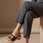Olive Formal Slipper For Ladies PU0614 - View 1