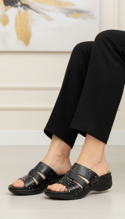 Black Formal Slipper For Women PU0627 - View 1