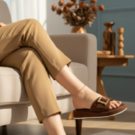 Brown Formal Slipper For Women PU0631 - View 1