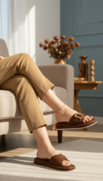 Brown Formal Slipper For Women PU0631 - View 1