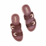 Brown Formal Slipper For Ladies PU0650 - View 5