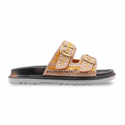 Golden Formal Slipper For Ladies PU0658 - View 2