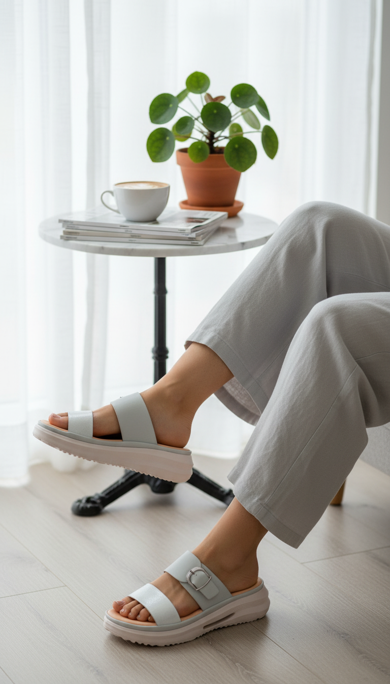 PU066307_2.png Grey Formal Slipper For Ladies PU0663 - View 1
