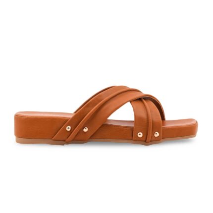Mustard Formal Slipper For Ladies PU0664 - View 2