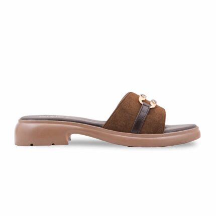 Brown Formal Slipper For Women PU0668 - View 2