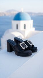 Black Formal Slipper For Women PU0670 - View 2