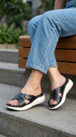 Black Formal Slipper For Ladies PU0692 - View 1