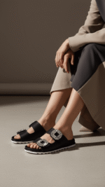 Black Formal Slipper For Ladies PU0714 - View 1