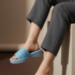 Blue Formal Slipper For Ladies PU0715 - View 1