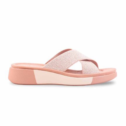 Peach Formal Slipper For Ladies PU0730 - View 2