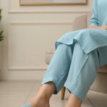 Sky Blue Formal Slipper For Women PU0737 - View 1