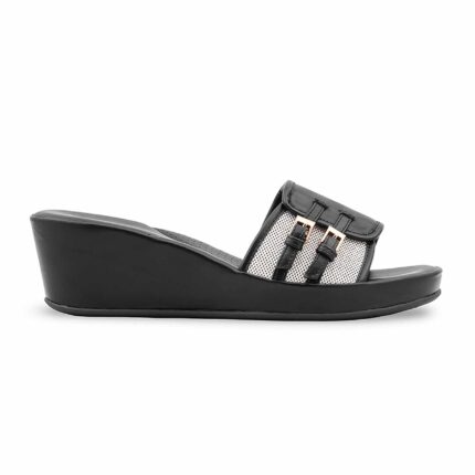 Black Formal Slipper For Ladies PU0742 - View 2
