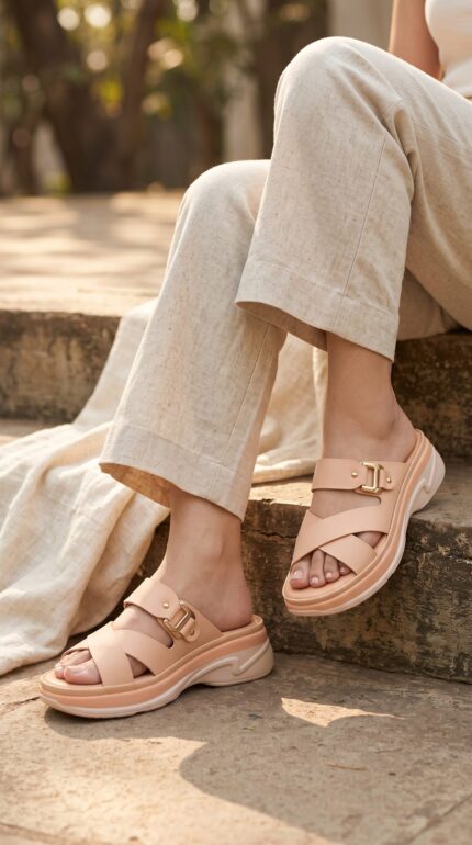 Pink Formal Women Slipper PU0750 - View 1