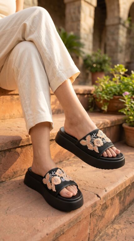 Black Formal Women Slipper PU0761 - View 1