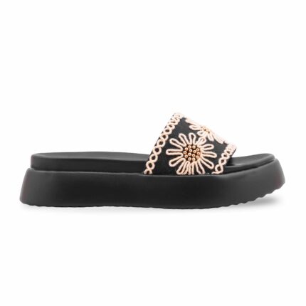 Black Formal Slipper For Ladies PU0762 - View 2