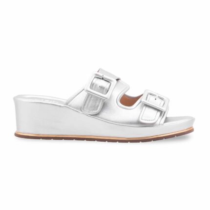 Silver Formal Slipper For Ladies PU0763 - View 2