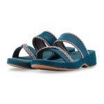 Teal Blue Formal Slipper For Ladies PU0766 - View 3