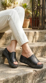 Black Formal Slipper For Women PU0771 - View 1