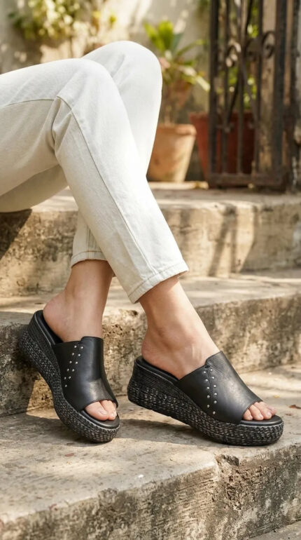 Black Formal Slipper For Women PU0771 - View 1