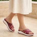 Maroon Formal Slipper For Women PU0787 - View 1
