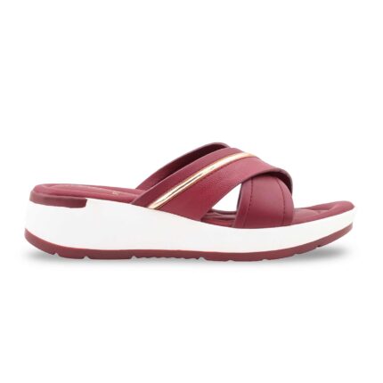Maroon Formal Slipper For Women PU0787 - View 2