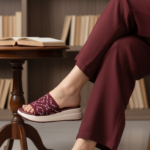 Maroon Formal Slipper For Ladies PU0795 - View 1