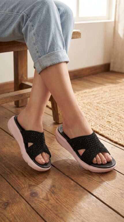 Black Formal Women Slipper PU0797 - View 1