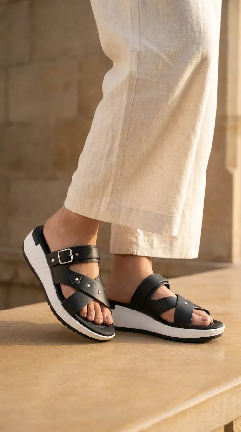 PU081401.jpg Black Formal Slipper For Women PU0814 - View 1