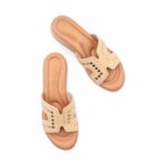 Beige Formal Slipper For Women PU0818 - View 7