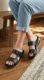 Black Formal Slipper For Ladies PU0827 - View 1