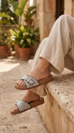 Black Formal Slipper For Ladies PU0830 - View 1