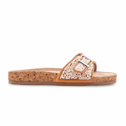 Golden Formal Slipper For Ladies PU0830 - View 2