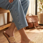 Golden Formal Slipper For Women PU0839 - View 1