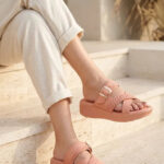 Peach Formal Slipper For Ladies PU0854 - View 1