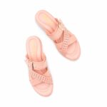 Peach Formal Slipper For Ladies PU0854 - View 5