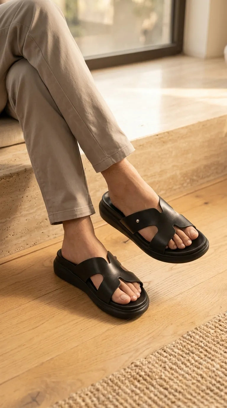 PU085801.jpg Black Formal Slipper For Women PU0858 - View 1