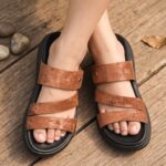Brown Formal Slipper For Ladies PU0861 - View 1