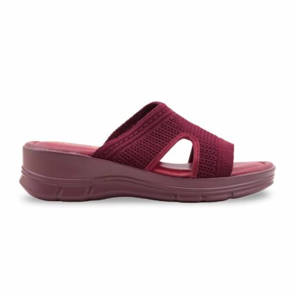 Maroon Formal Slipper For Women PU0872 - View 2